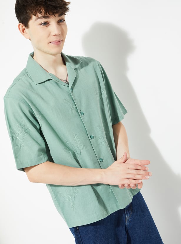 URB_N Men Embroidered Shirt