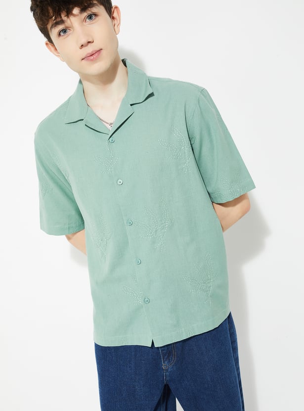 URB_N Men Embroidered Shirt