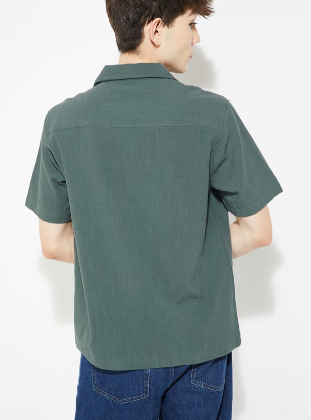 URB_N Men Solid Resort Shirt