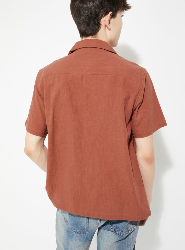 URB_N Men Solid Resort Shirt