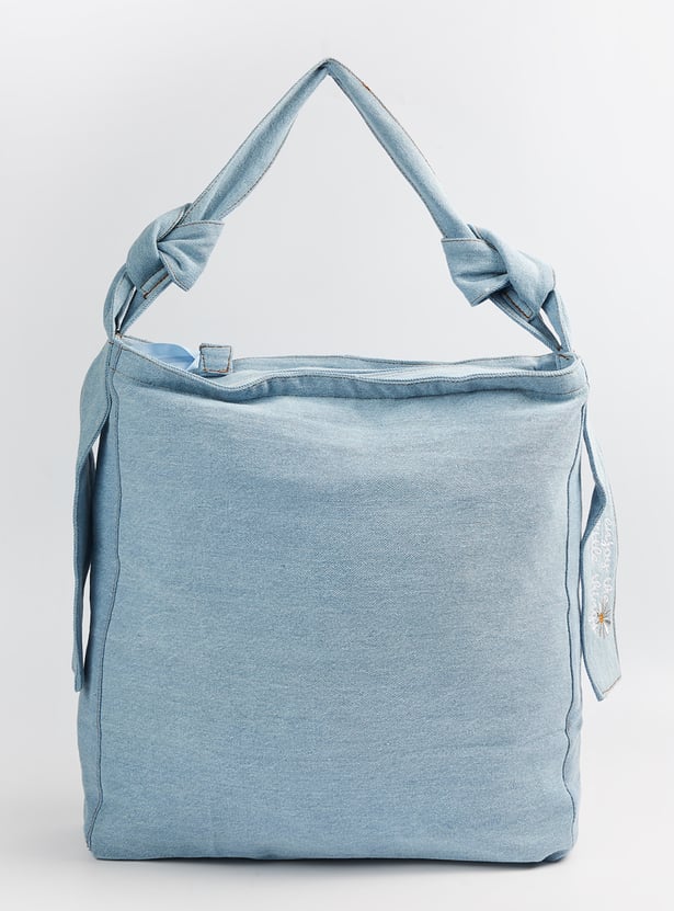 Women Washed Denim Shoulder Bag
