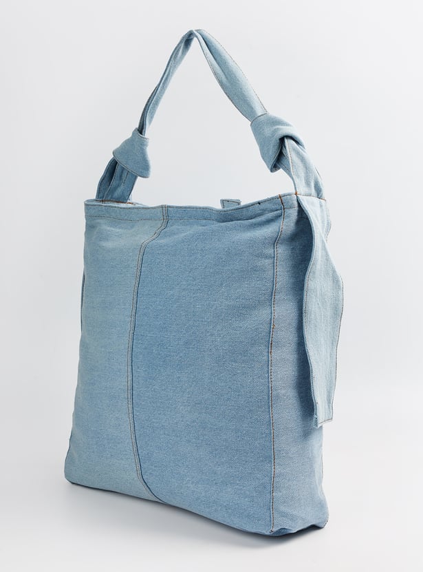 Women Washed Denim Shoulder Bag