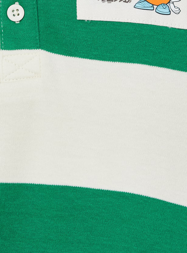 Boys Striped Mr. Potato Head Polo T-shirt