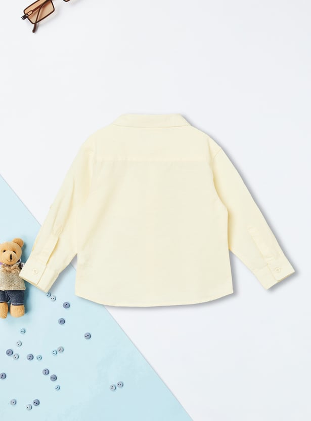 Boys Solid Regular Fit Shirt