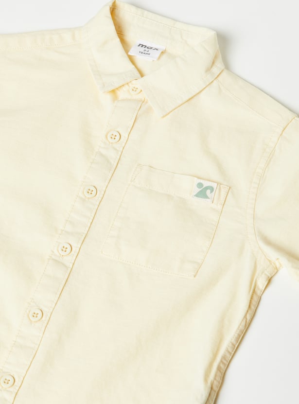 Boys Solid Regular Fit Shirt
