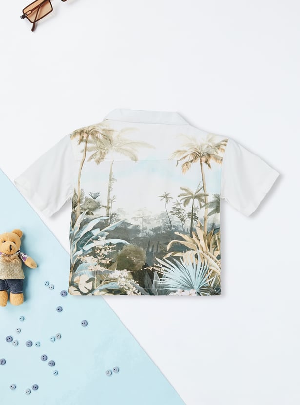 Boys Tropical Printed Resort Shirt