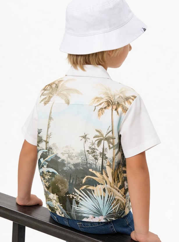 Boys Tropical Printed Resort Shirt