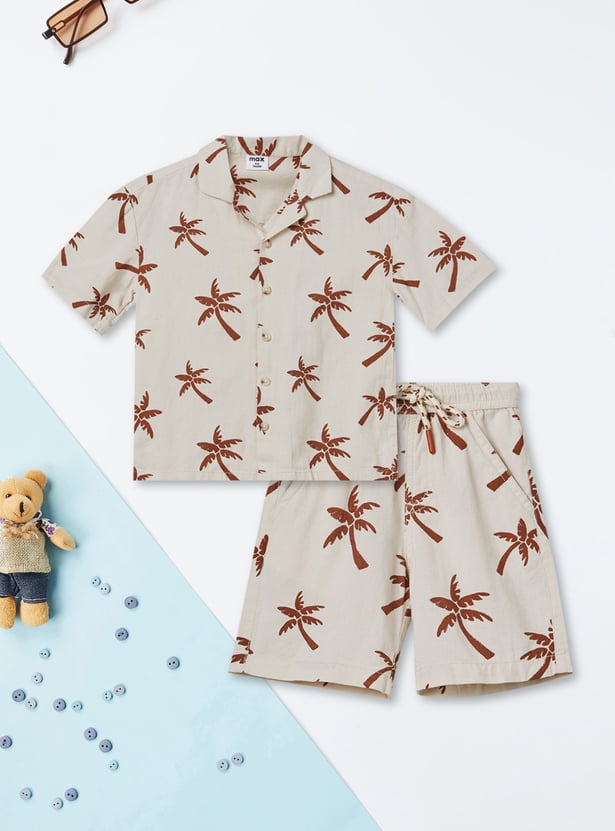 Boys Printed Shorts Set