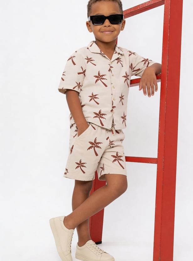 Boys Printed Shorts Set