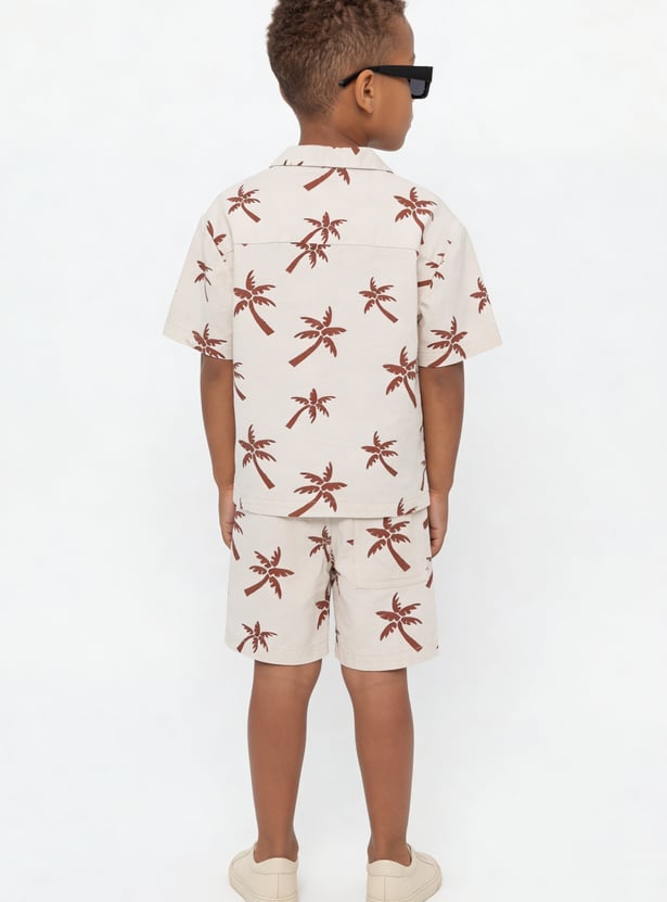 Boys Printed Shorts Set