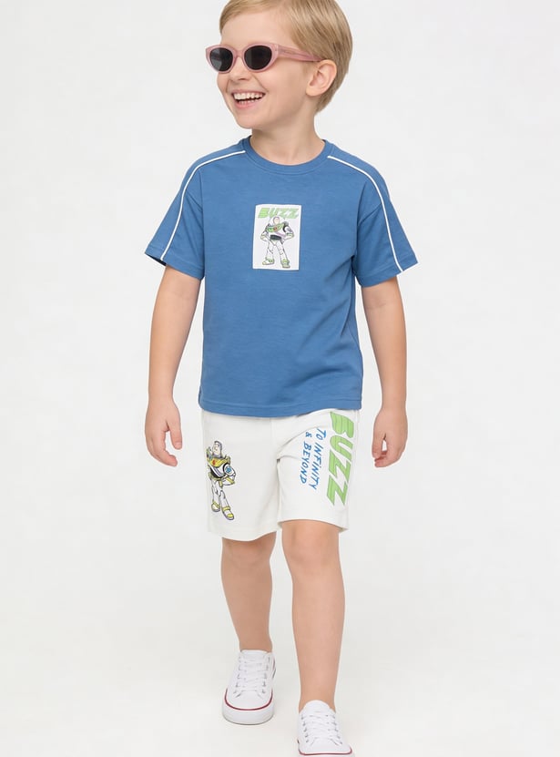 Boys Buzz Lightyear Printed Shorts Set
