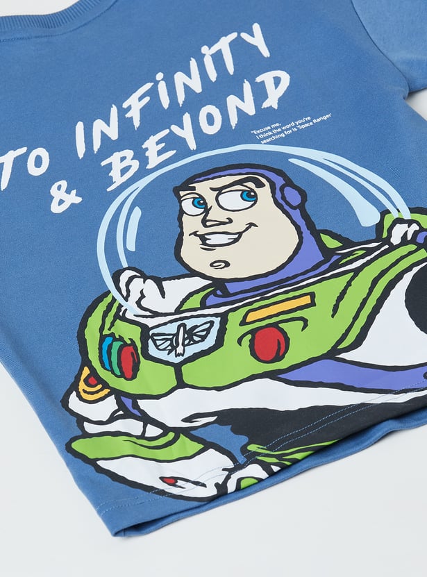 Boys Buzz Lightyear Printed Shorts Set