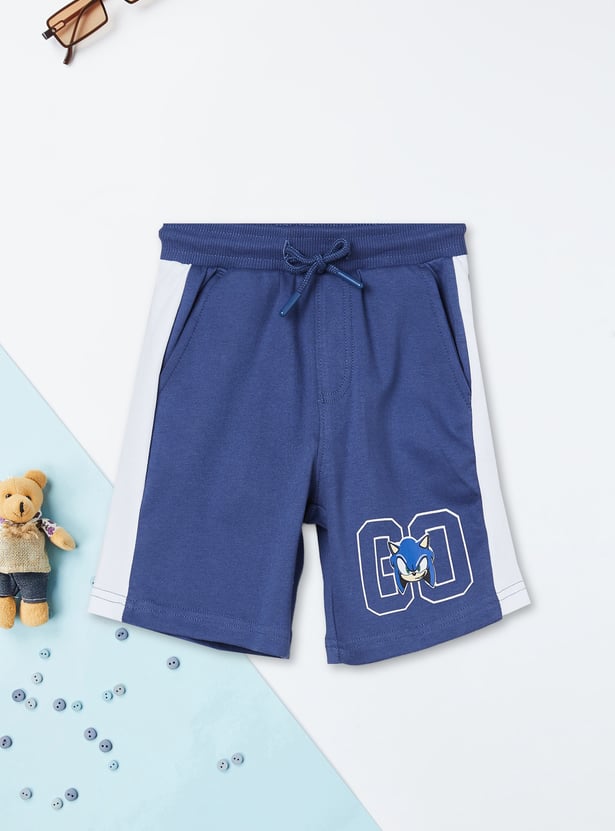 Boys Sonic Print Shorts Set