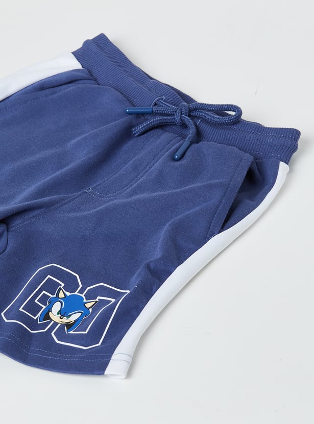 Boys Sonic Print Shorts Set