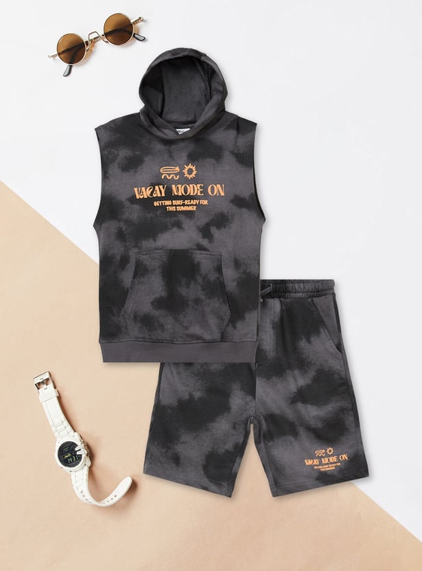 Boys Printed Shorts Set