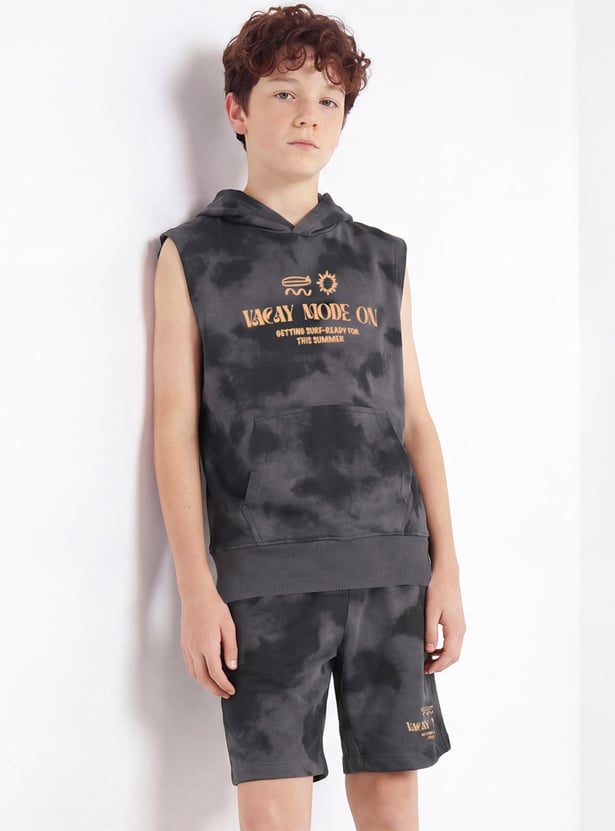 Boys Printed Shorts Set