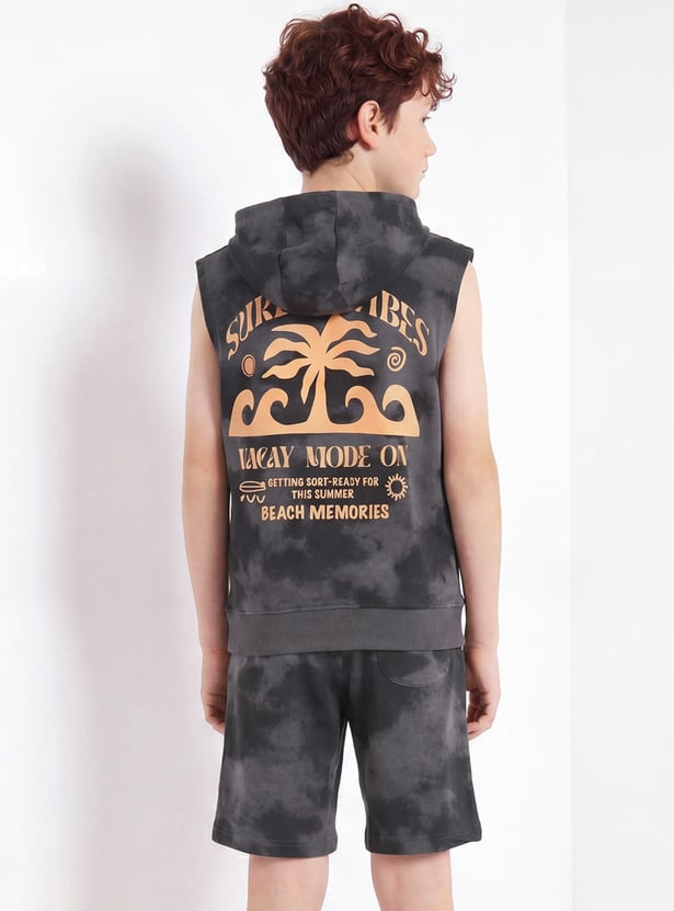 Boys Printed Shorts Set