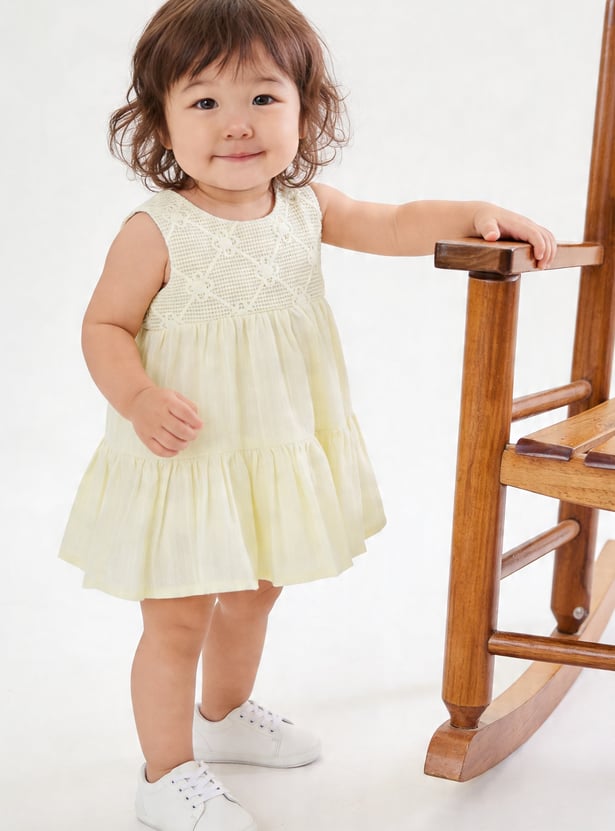 Girls Crochet Sleeveless Dress