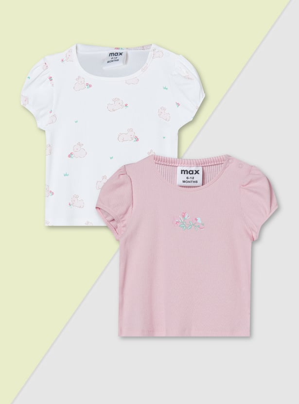 Girls Printed Tops - Pack of 2