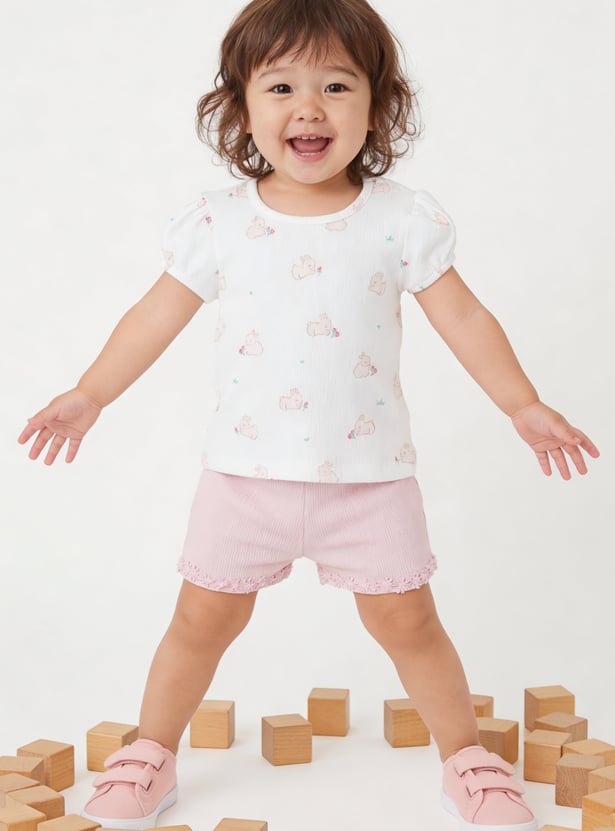 Girls Printed Tops - Pack of 2