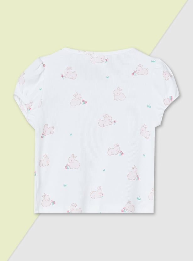 Girls Printed Tops - Pack of 2