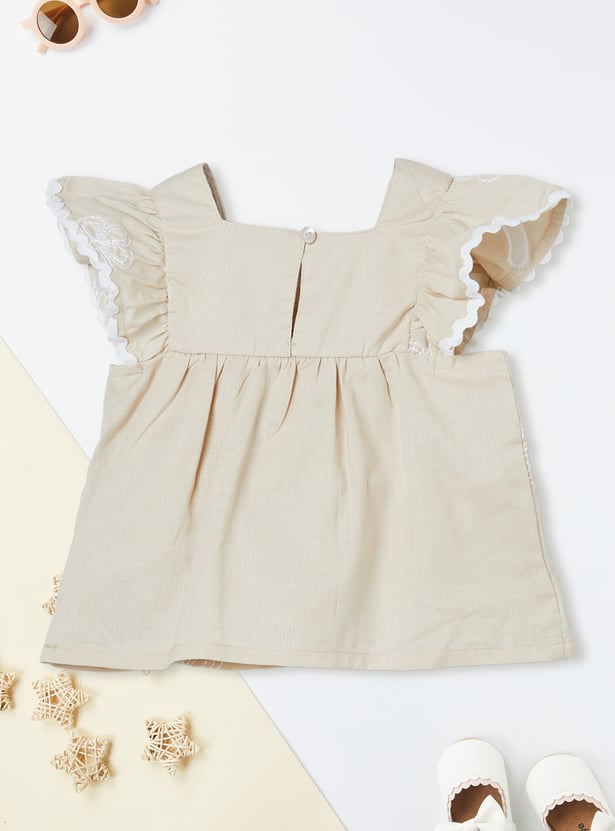 Girls Embroidered Shorts Set