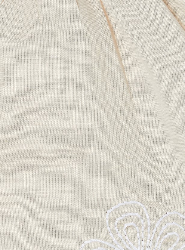 Girls Embroidered Shorts Set