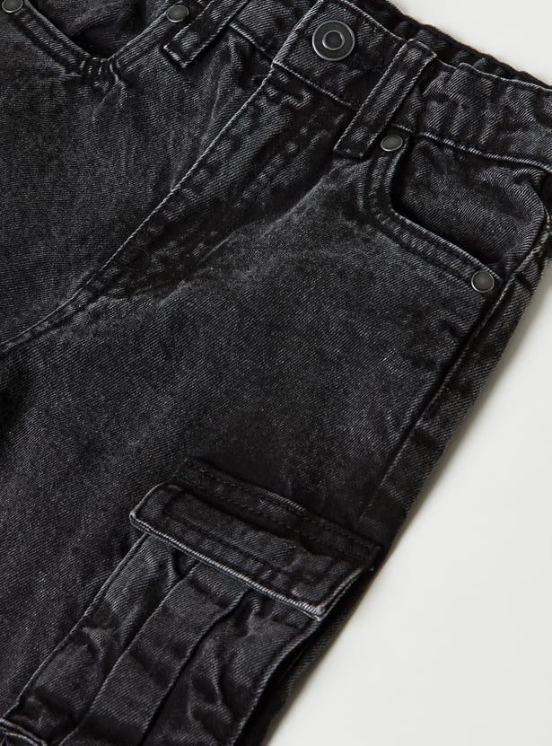Boys Washed Cargo Jeans