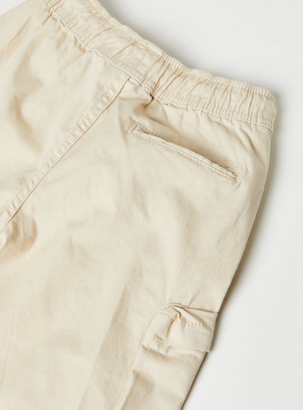 Boys Solid Cargo Joggers