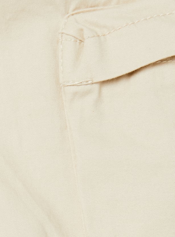 Boys Solid Cargo Joggers