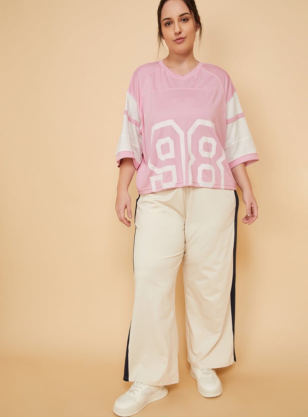 Women Printed Boxy Fit Sports T-shirt