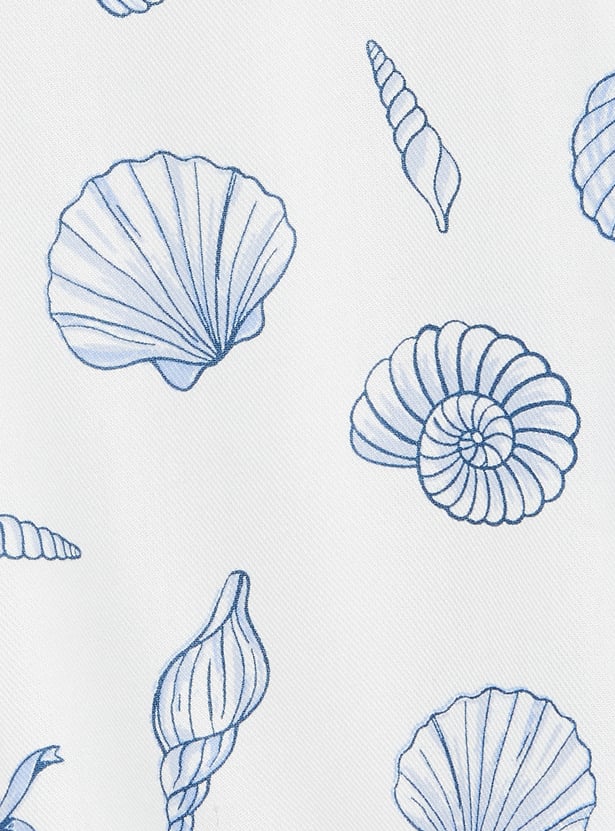 Girls Printed Boxy Shirt