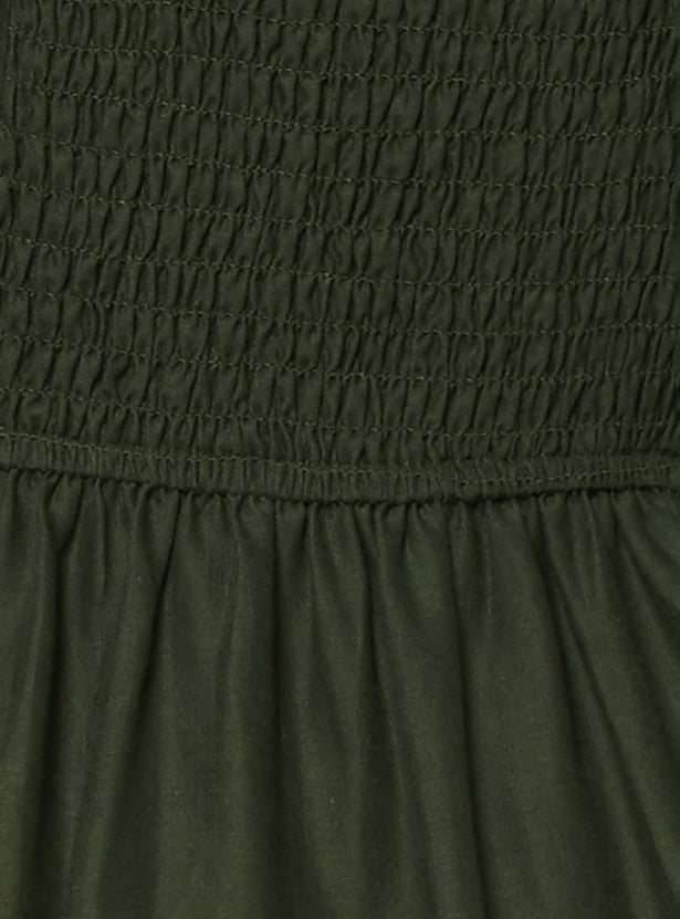 Women Embroidered Tiered Dress