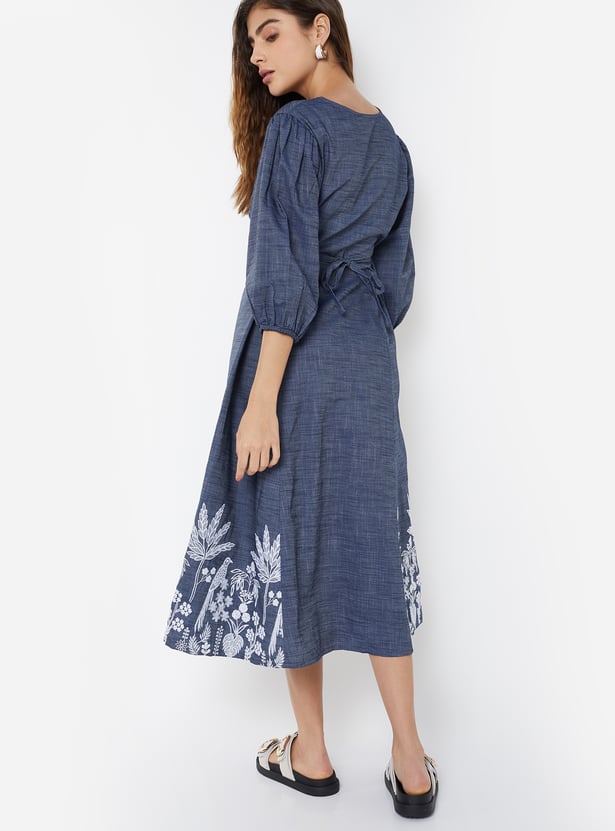 Women Embroidered A-line Dress