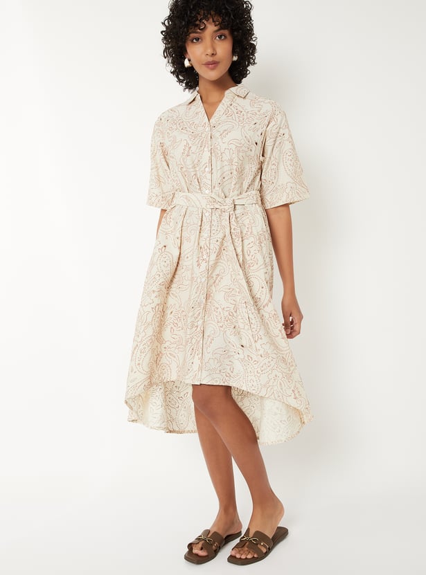 Women Printed Shirt Dress