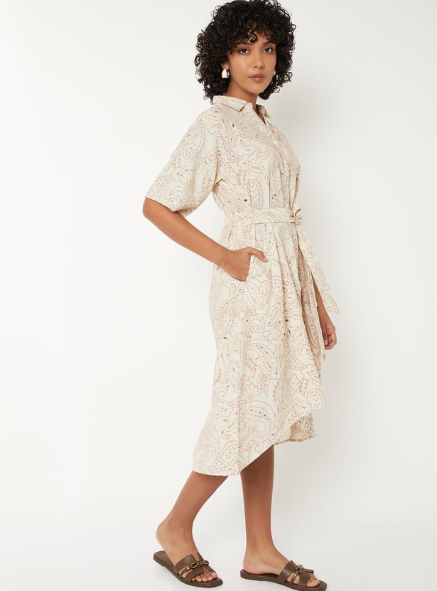 Women Printed Shirt Dress