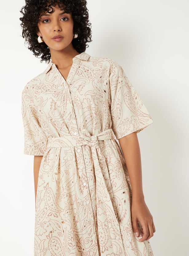 Women Printed Shirt Dress