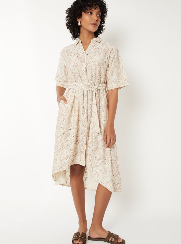 Women Printed Shirt Dress