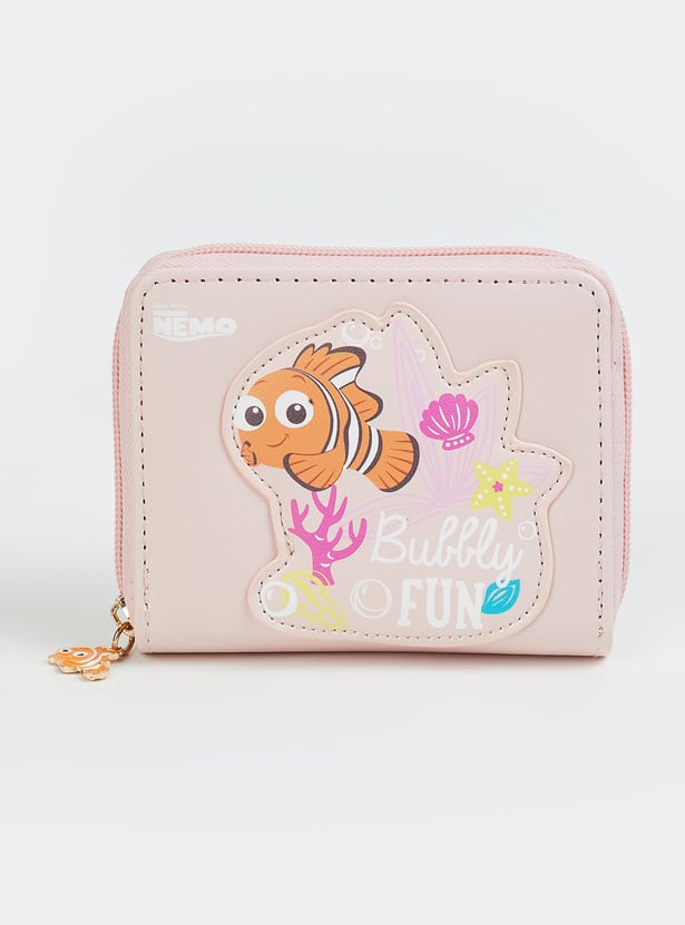 Women Appliqued Zip-Around Wallet
