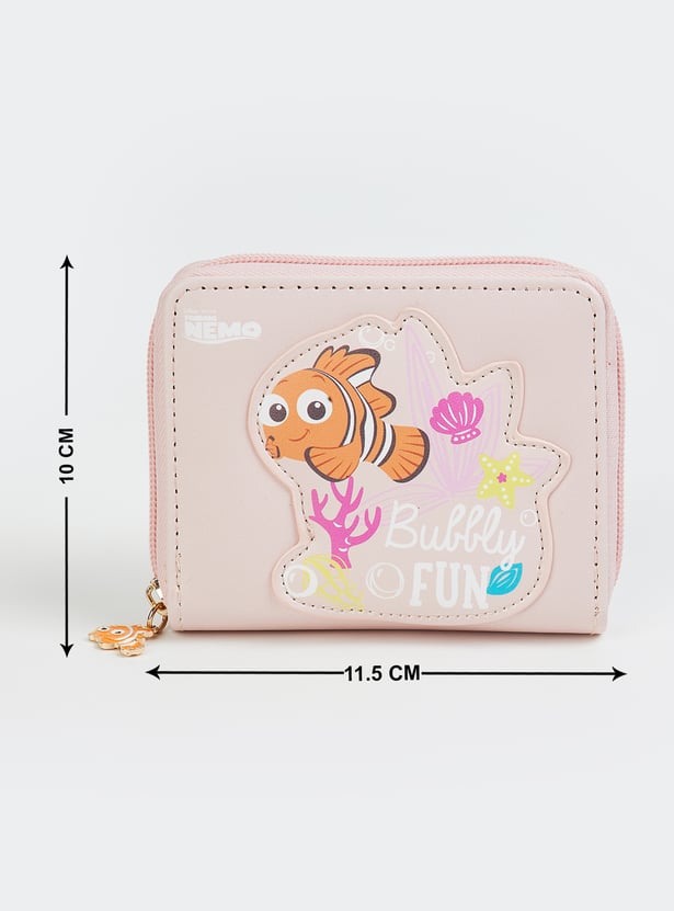 Women Appliqued Zip-Around Wallet