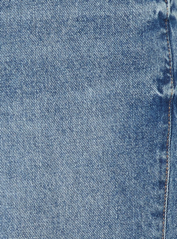Women Washed Wide Leg Jeans