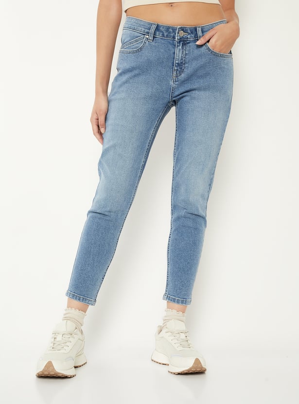 Women Washed Skinny Fit Jeans