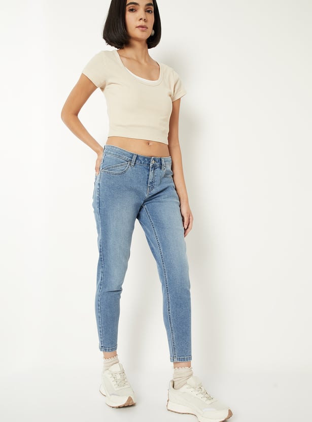 Women Washed Skinny Fit Jeans