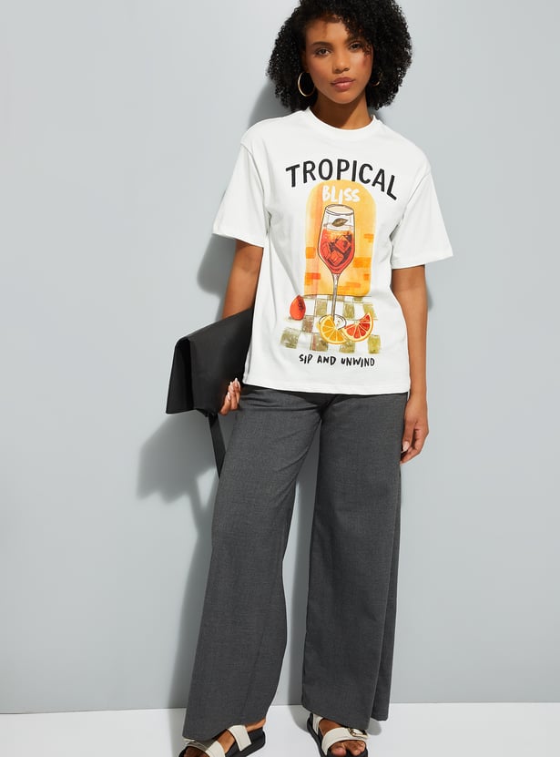 URB_N Women Graphic Print T-shirt