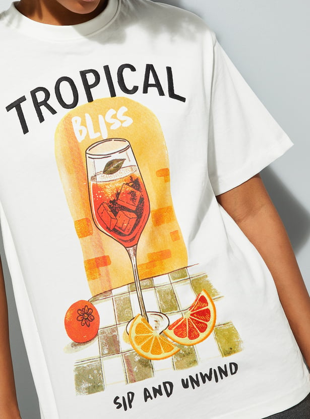 URB_N Women Graphic Print T-shirt