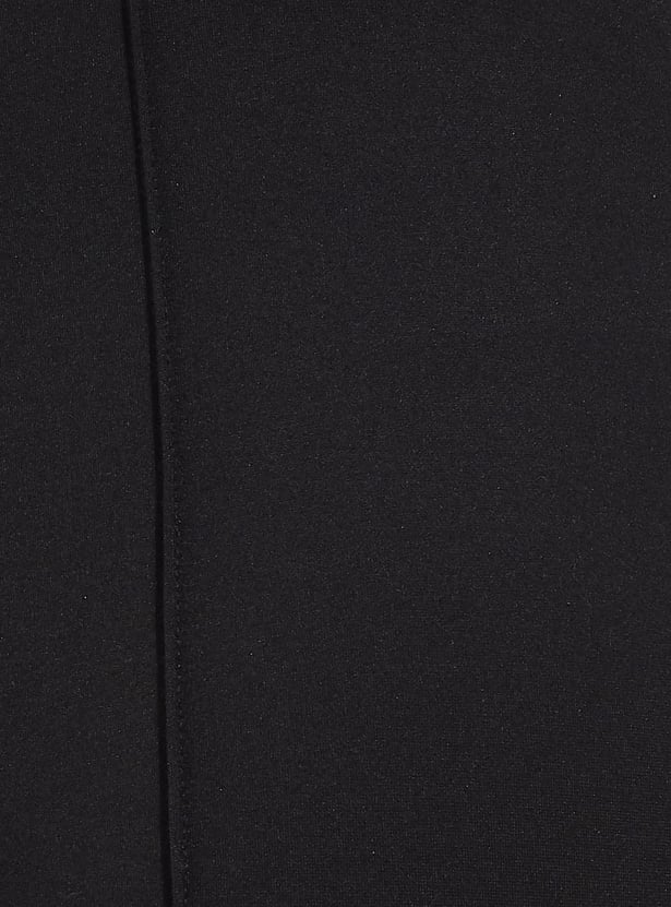 Women Solid Kick Flare Trousers