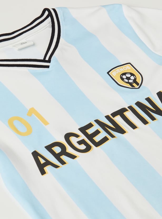 Girls Striped Argentina T-shirt