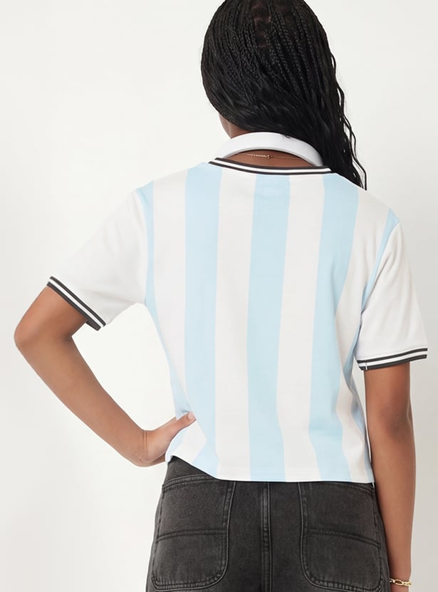 Girls Striped Argentina T-shirt