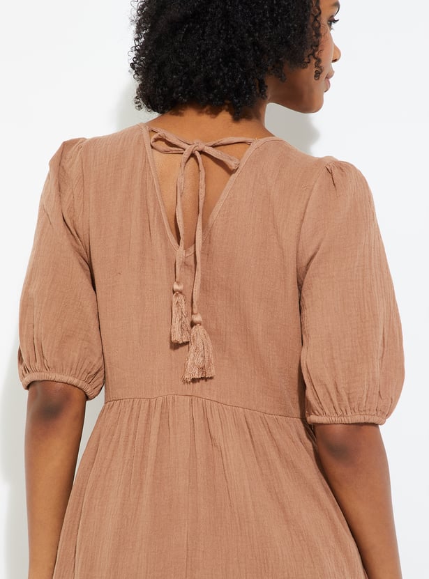 URB_N Women Solid A-line Dress