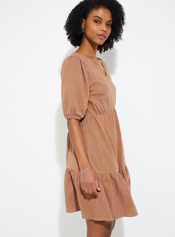 URB_N Women Solid A-line Dress